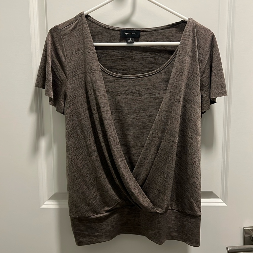 Brown polyester blouse